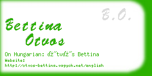 bettina otvos business card